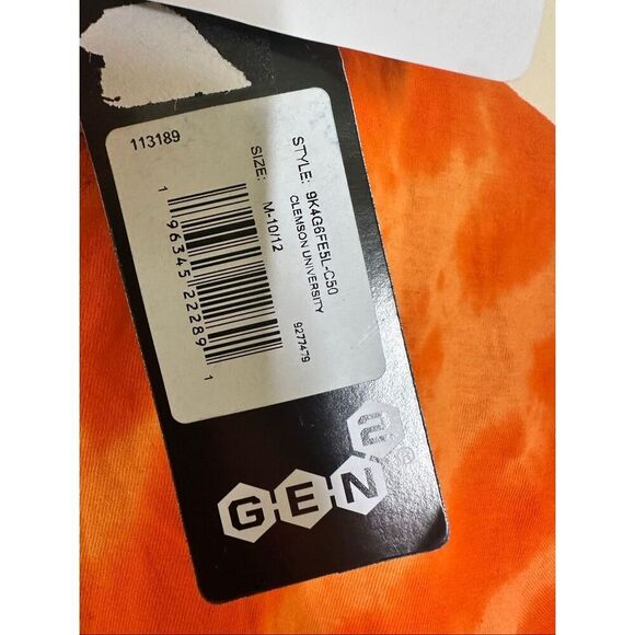 Clemson Tigers Youth Girls in The Band Orange Tie Dye Shirt Size Medium 10/12 - Picture 4 of 5